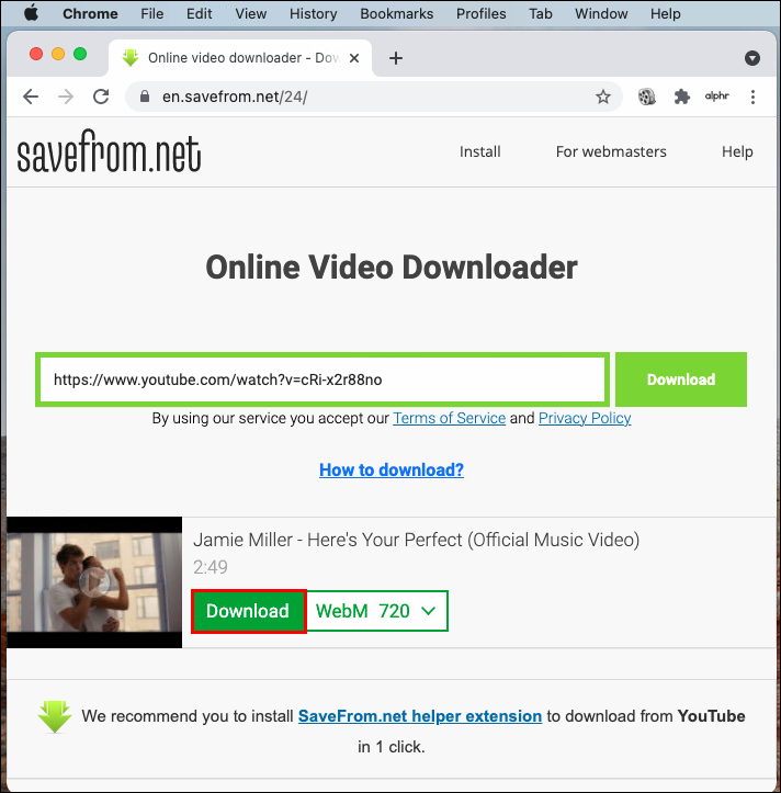 chrome youtube downloader extension for mac